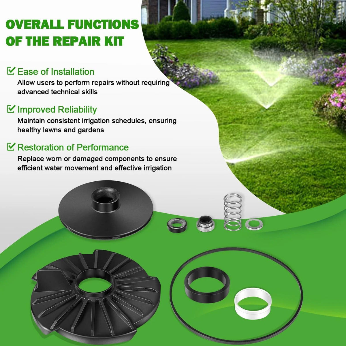 2X HP Lawn Sprinkler Irrigation Pump Repair Kit for Star HSP20P1/UTP20P1