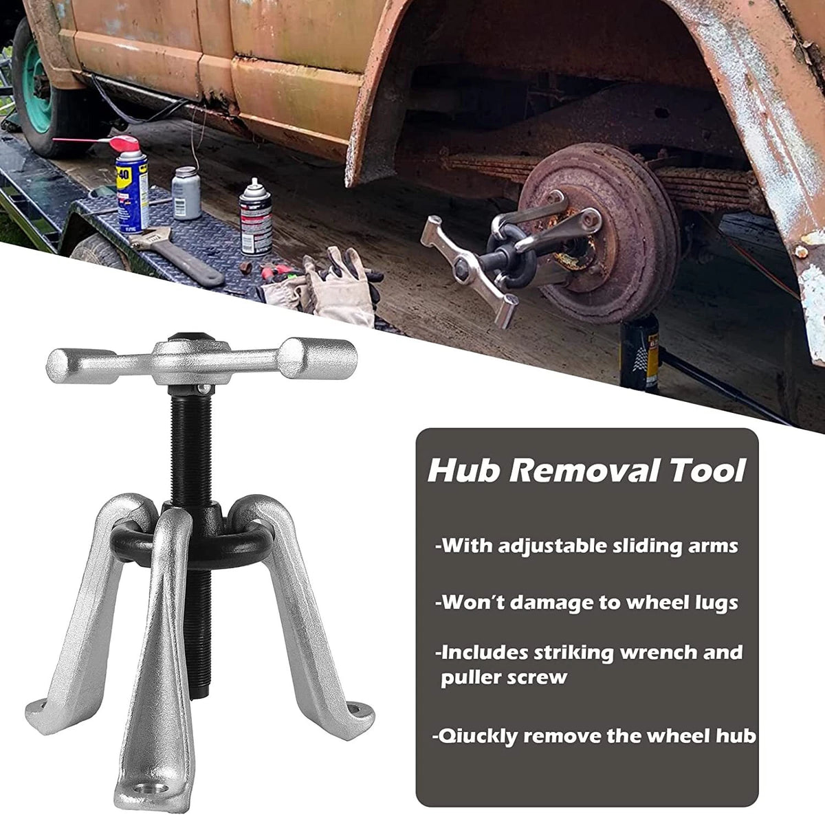 Universal Hub Puller Tool for OTC 7394 (Fits 98auto2R157)