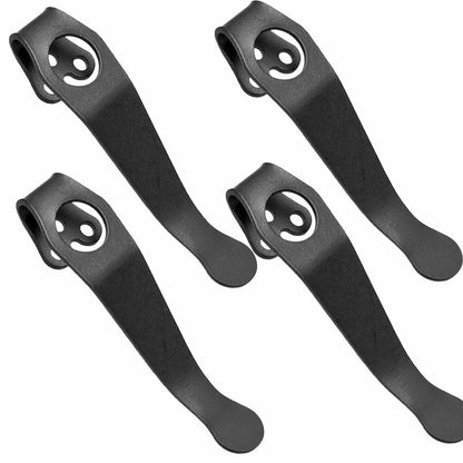 4PC Titanium Deep Carry Pocket Clip for Spyderco Para 2, 3, Yojimbo