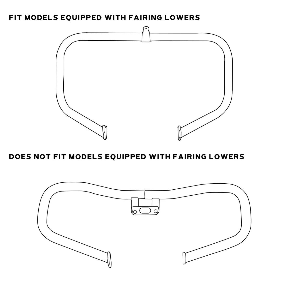Chopped Engine Guard Crash Bar for Harley Road King, Street Glide (2014–2023)