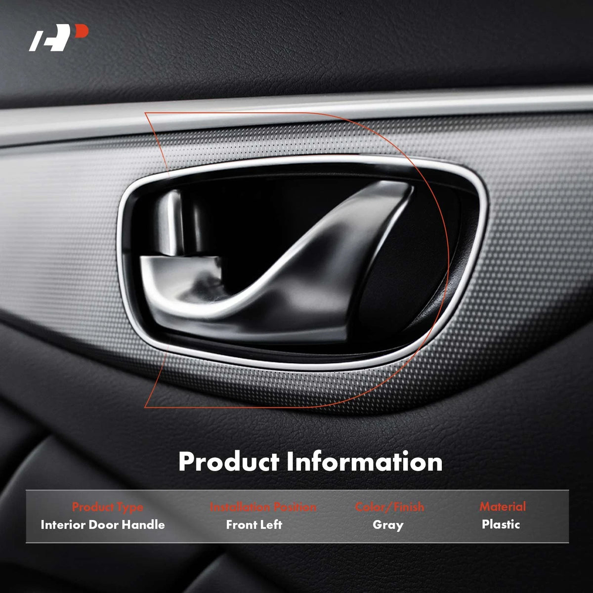 Front Left Interior Door Handle for Ford Mustang (1999–2004) F6ZZ6321819AAB, XR3Z6321819AAB