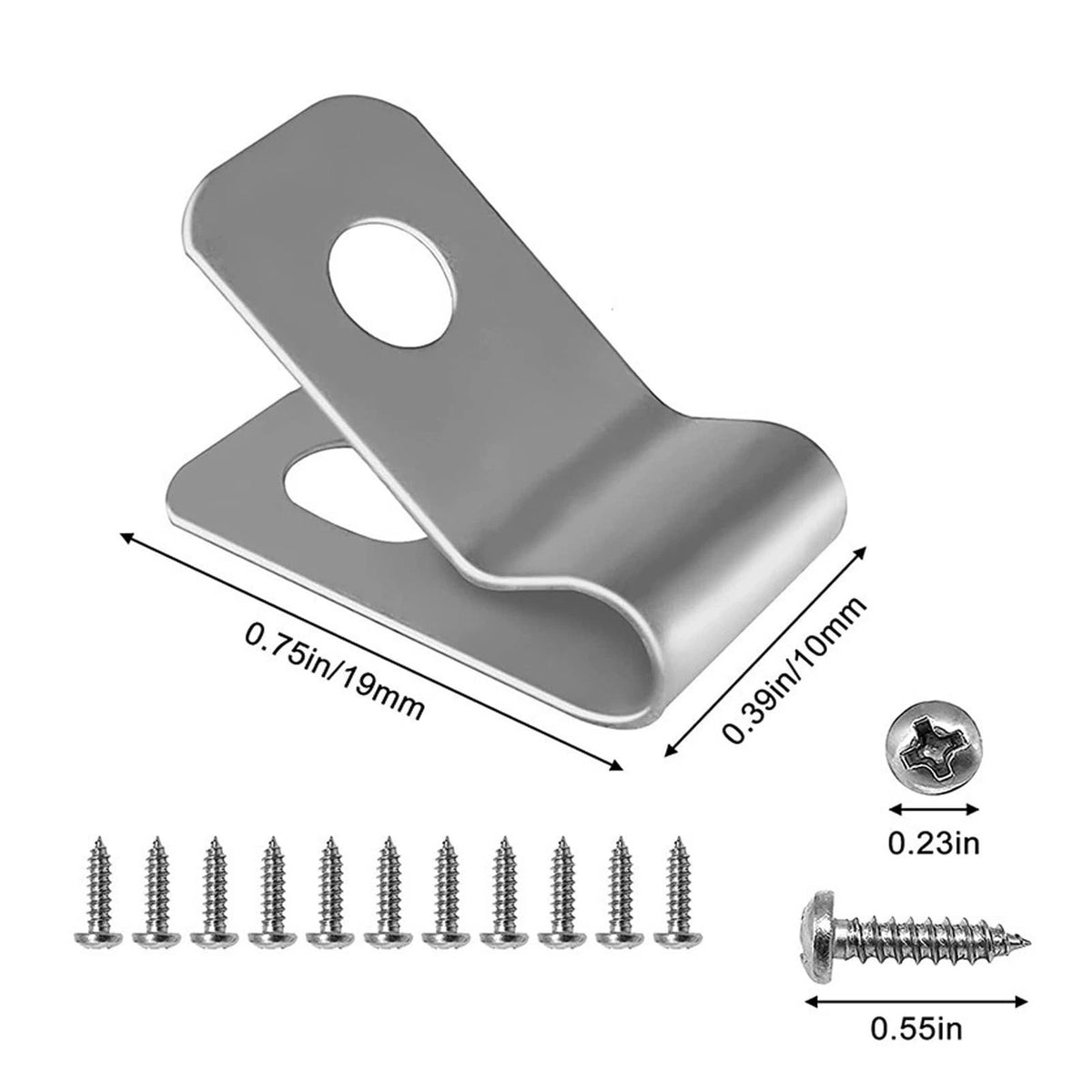 100 Pieces Fence Clamp Mounting Clips with Screws for We...