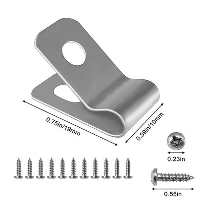 100 Pieces Fence Clamp Mounting Clips with Screws for We...