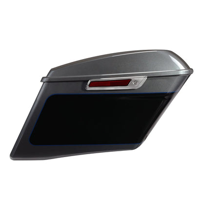 4" Hard Saddlebags for Harley Street Glide (2014–2023) Gauntlet Gray Metallic/Vivid Black