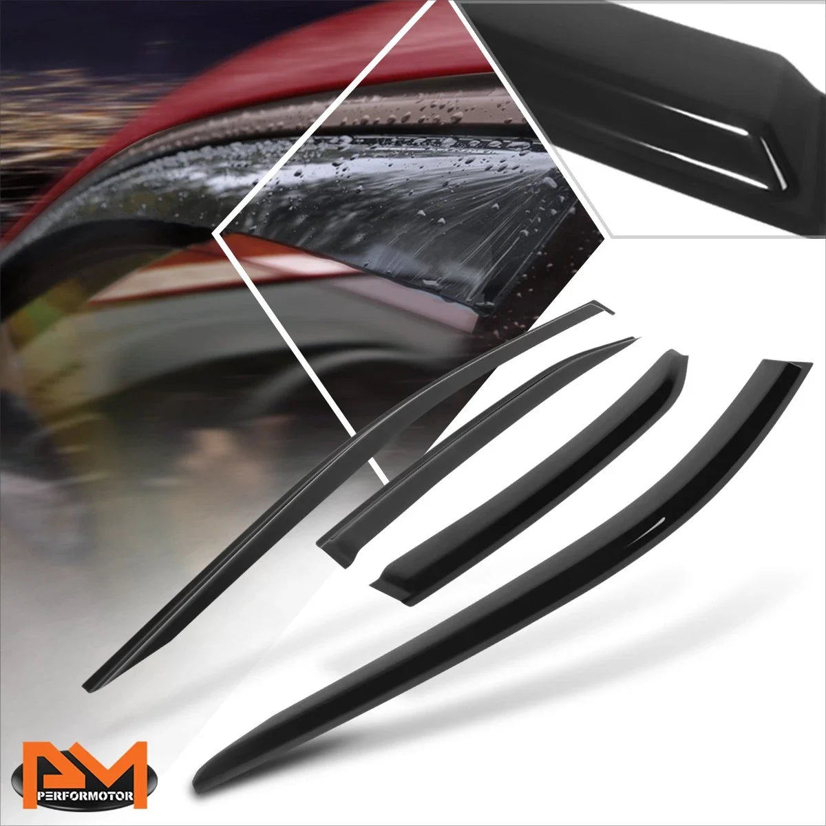 Set of 4 Tape-on Side Window Visors for Toyota Camry (2018–2024)