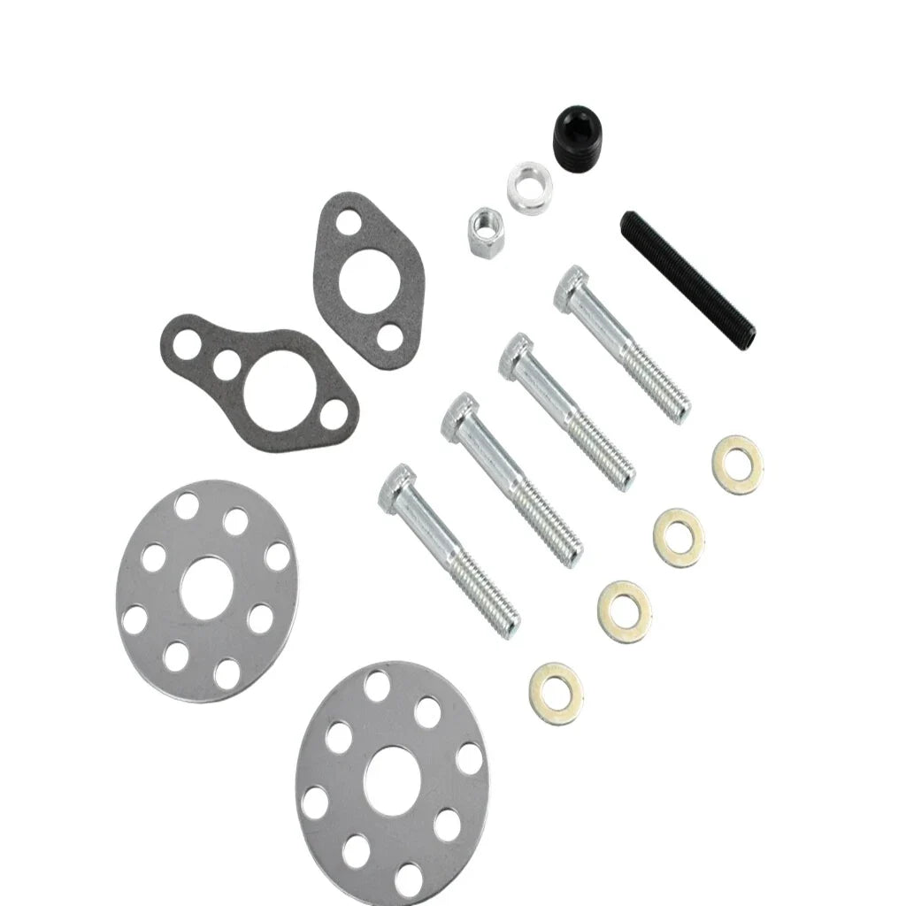 Long Water Pump & 2 Groove Crankshaft Pulley Kit for Chevy SBC 305 350 (1968–1995) Chrome
