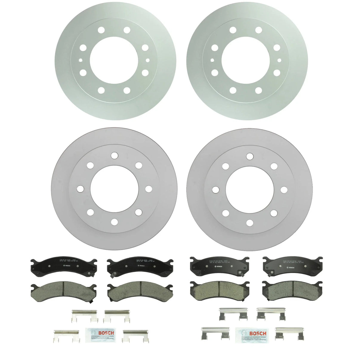 Set of 4 Bosch Brake Kit Disc Rotors & Ceramic Pads for Chevy GMC V8
