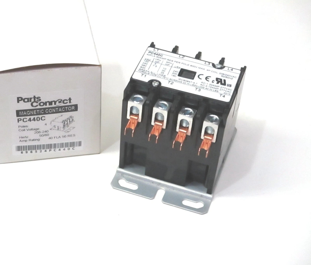 4 Pole Contactor 40 Amps 240 Volts for Air Conditioner (PC440C)