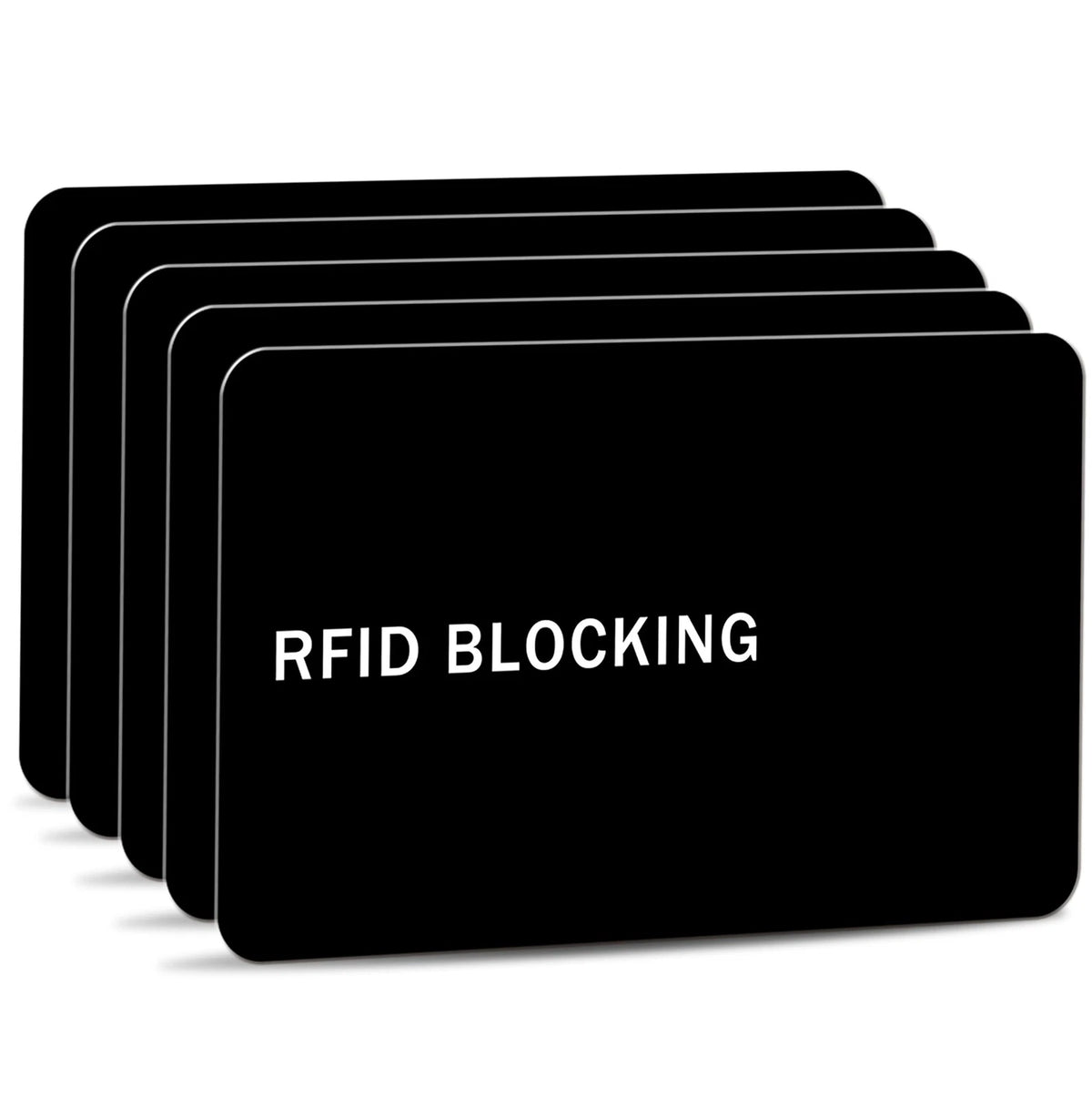 5X RFID Blocking Cards for Automotive Use (3.15 x 0.05 x 1.97 inches)