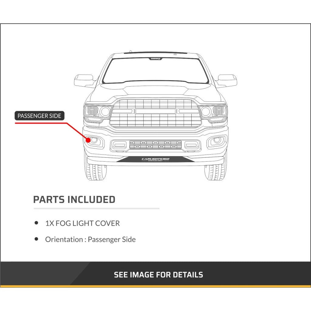 Fog Light Cover for Volkswagen Tiguan (2012–2017) CLX-M0-USA-REPV108205-CL360A70, VW1039123 Chrome