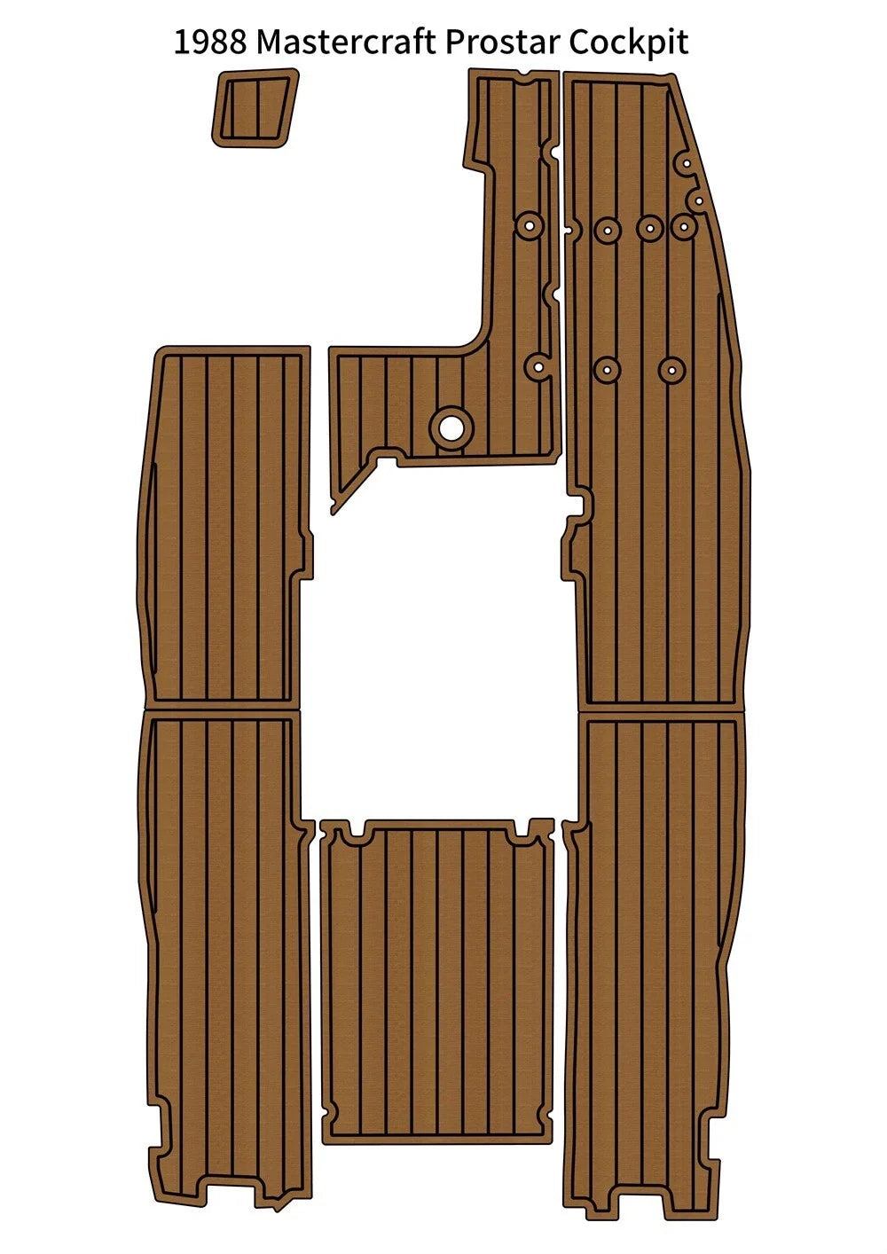 EVA Foam Cockpit Pad for Mastercraft Prostar (1988) - Faux Teak Deck Flooring