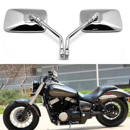 Chrome Motorcycle Rearview Mirror 10mm for Harley Honda Suzuki Yamaha Kawasaki
