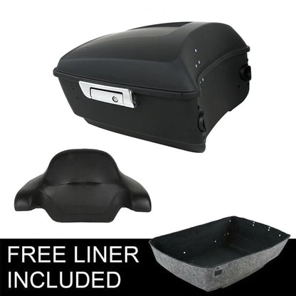 Matte Black King Trunk & Backrest for Harley Touring Street Glide (2014–2026)