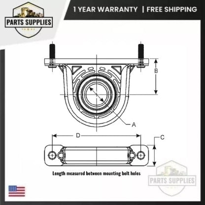Rear Driveshaft Center Support Bearing for Nissan GT-R (2009–2024)
