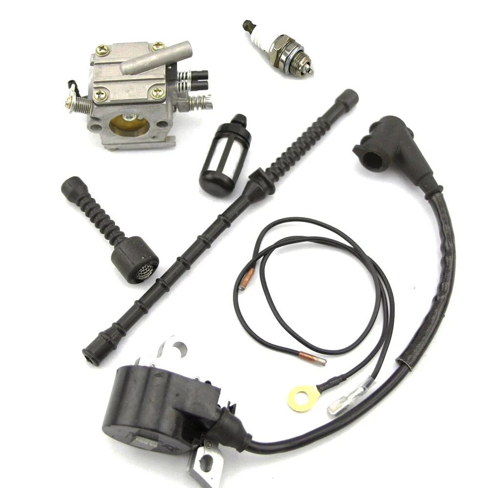 Carburetor Ignition Coil Spark Plug Kit for Stihl 038 MS380 MS381 (N/A)