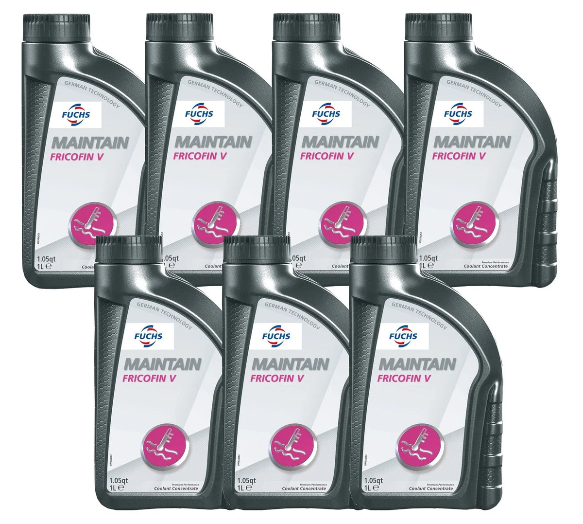 7X 1L Fuchs Fricofin V Engine Coolant for Audi Volkswagen