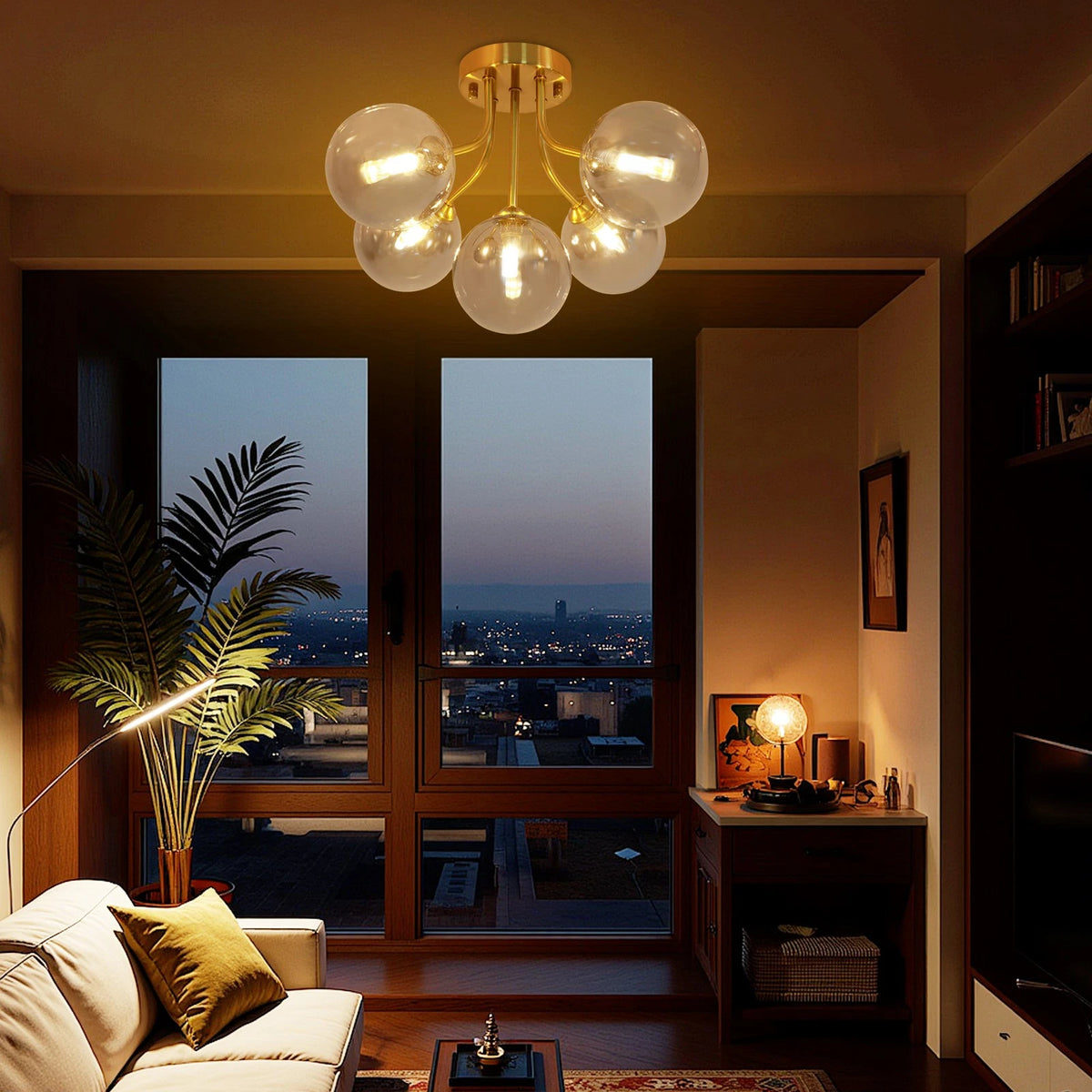 5-Light Modern Chandelier Ceiling Light Fixture for Indoor Use