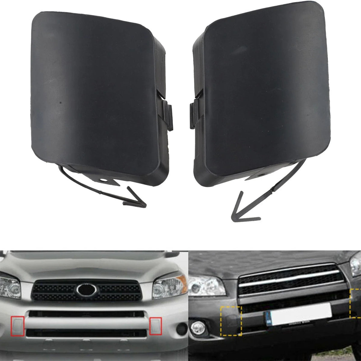 Set of 2 Front Tow Hook Caps for Toyota RAV4 ACA33 (2006–2012)