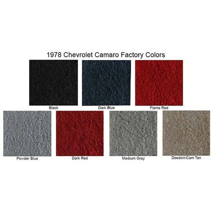Cutpile Carpet for Chevy Camaro (1976–1981) 18016-76-857 - Med Grey