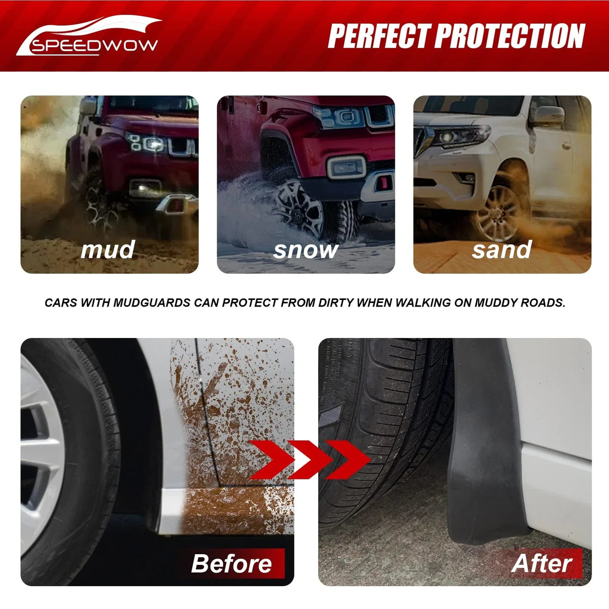 4x Mud Flaps and Splash Guards for Honda Accord (2016–2017)