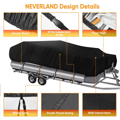 Trailerable Pontoon Boat Cover for Neverland (17'–20') Waterproof