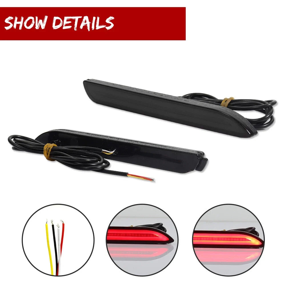 Sequential LED Rear Bumper Reflector Tail Lights for Lexus ISF RCF