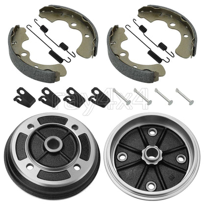 2 Front Brake Drums Shoes for Kawasaki Mule KAF540 KAF620 KAF950 (2010)