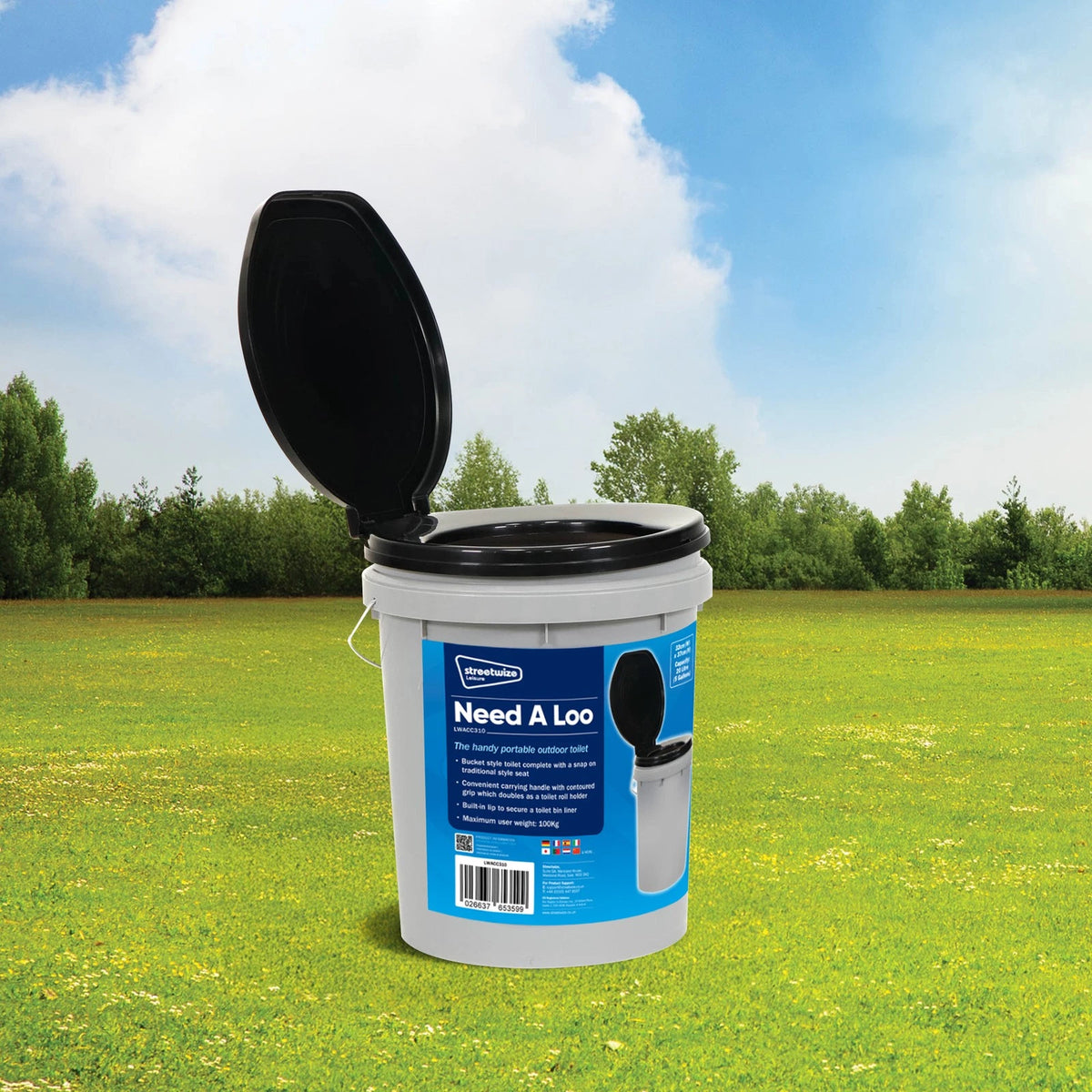 Portable Camping Toilet for Outdoor Use (Compact Festival Bucket Potty)