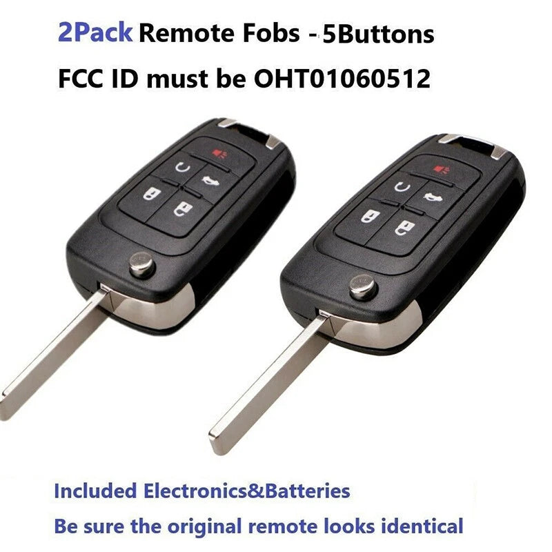 Remote Key Fobs for Chevrolet GMC Camaro Cruze Equinox Impala Malibu Sonic