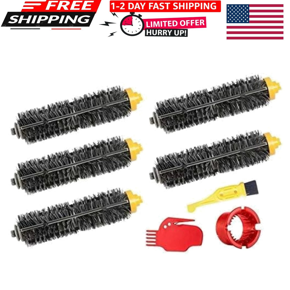 5-Pack Brush Replacement Kit for Roomba 600/700 Series