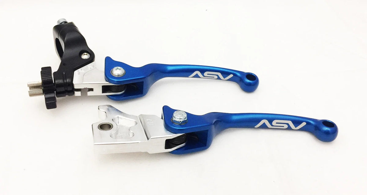 ASV F3 Front Brake Clutch Perch Levers Pair Blue for Yamaha Kodiak 450 (2022–2023)