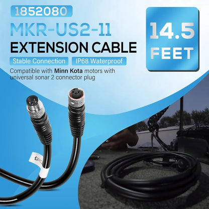 Replacement Extension Cable for Minn Kota MKR-US2-11 (For00586) 14.5 Feet