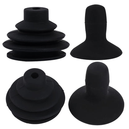 Set of 4 Wheelchair Joystick Knob Caps Black Silicone