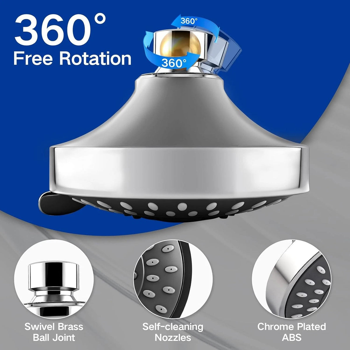 Adjustable Rain Shower Head for Bathroom (No Specific Part Numbers)