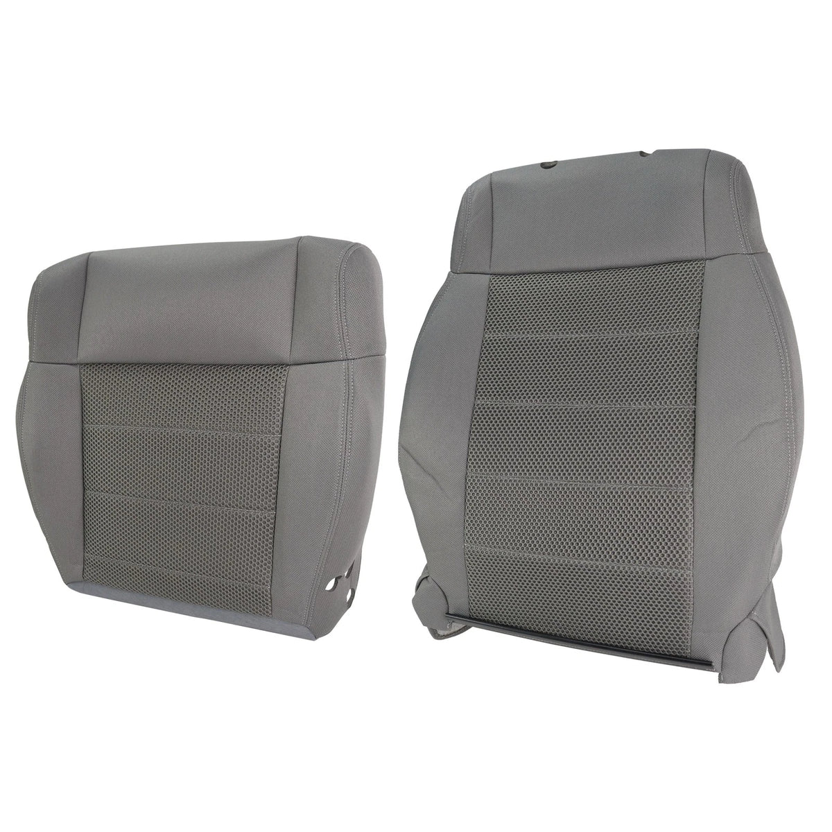 Set of 2 Seat Covers for Jeep Wrangler (2007–2012) BCK101112K Gray Cloth