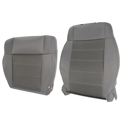 Set of 2 Seat Covers for Jeep Wrangler (2007–2012) BCK101112K Gray Cloth
