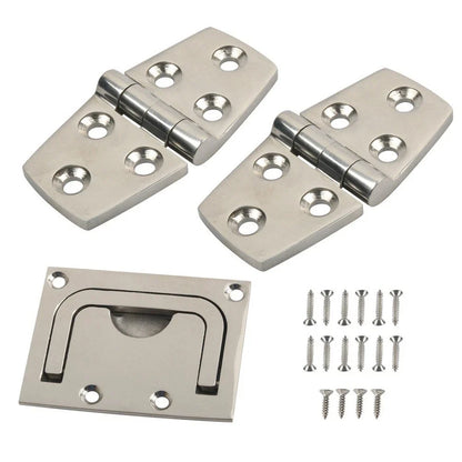 Boat Door Hinge Kit for Yacht (316 Stainless Steel, 4.5mm Thick)