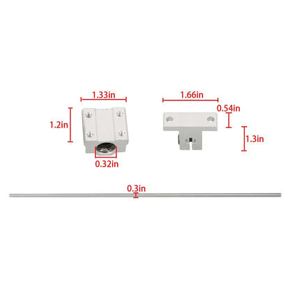 2Pcs Linear Motion Rail Shaft Slide Guide for Universal Applications