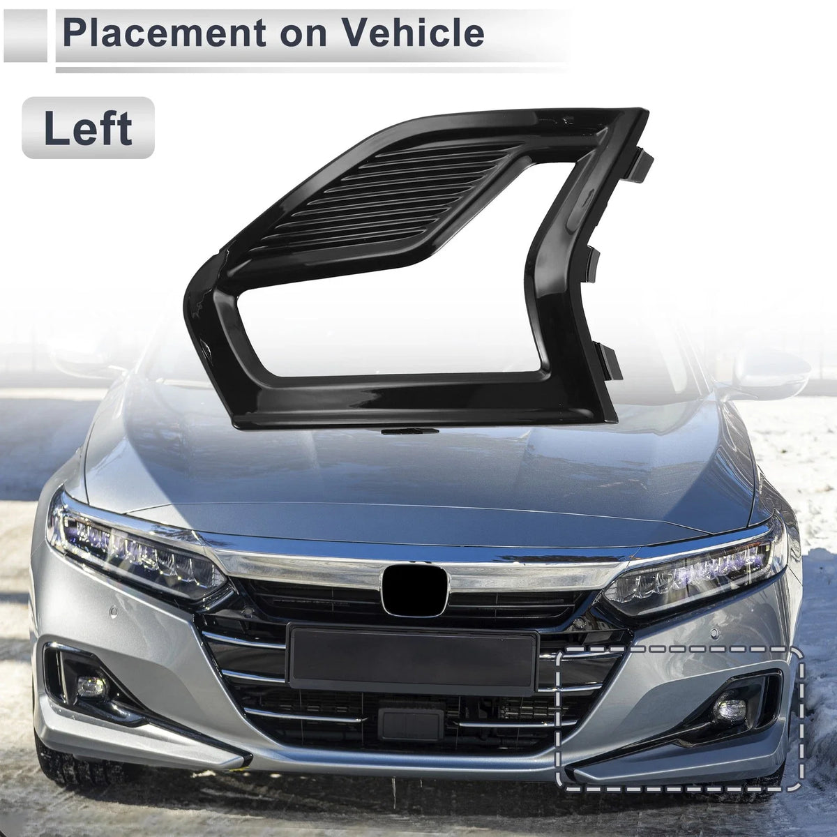 1 Pc Fog Light Grill for Ford Fusion (2019) No.KS7319953CBW