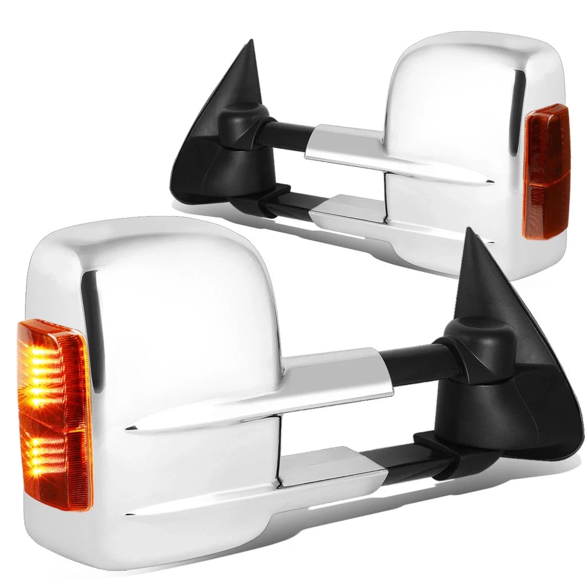 Pair of Chrome LED Tow Mirrors for Silverado/Sierra (2003–2007)