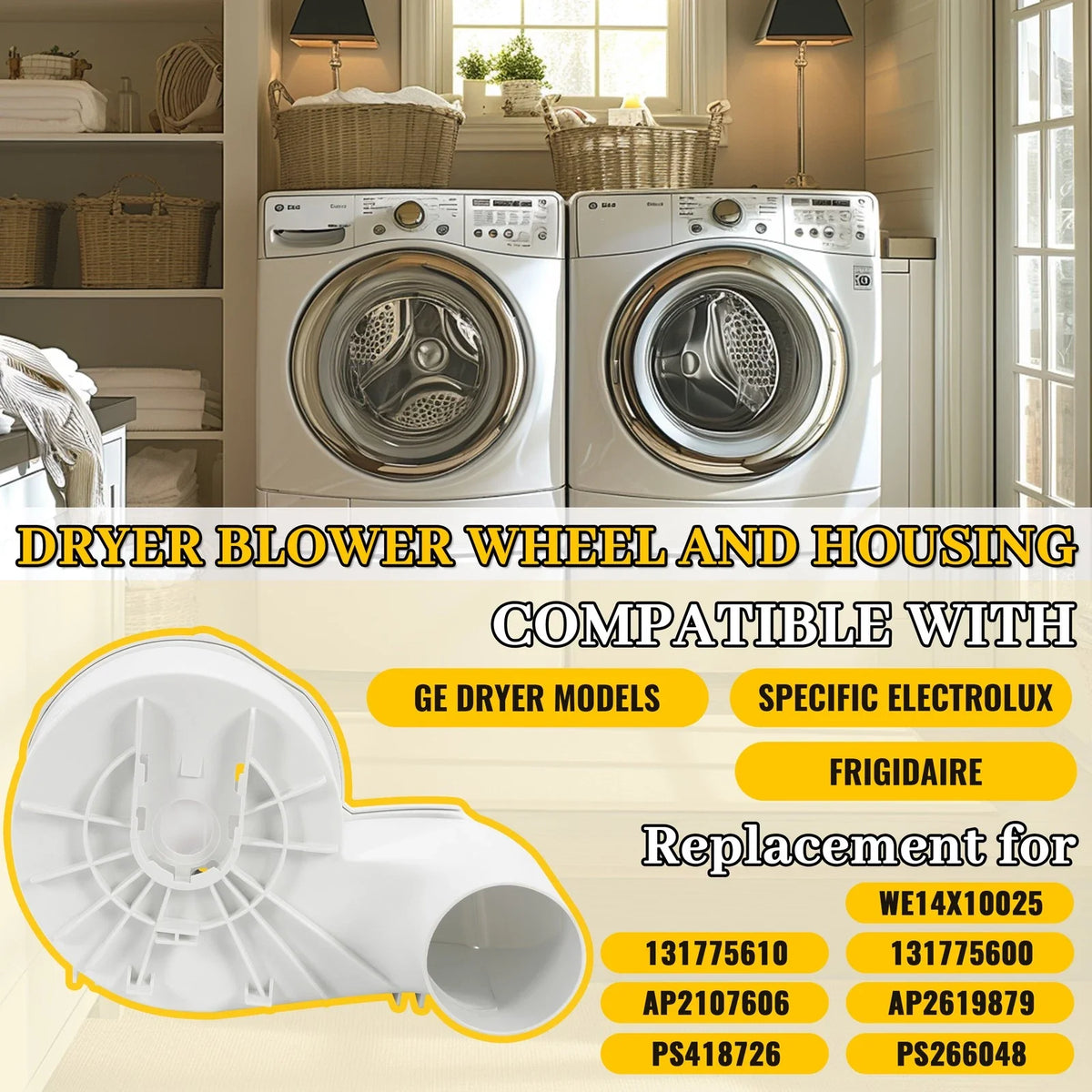 Blower Wheel Housing Assembly for Kenmore Frigidaire (Compatible)