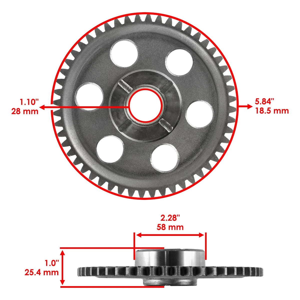Starter Clutch Gear Idler for Yamaha (5LP-15515-20-00, IG159AA1001)