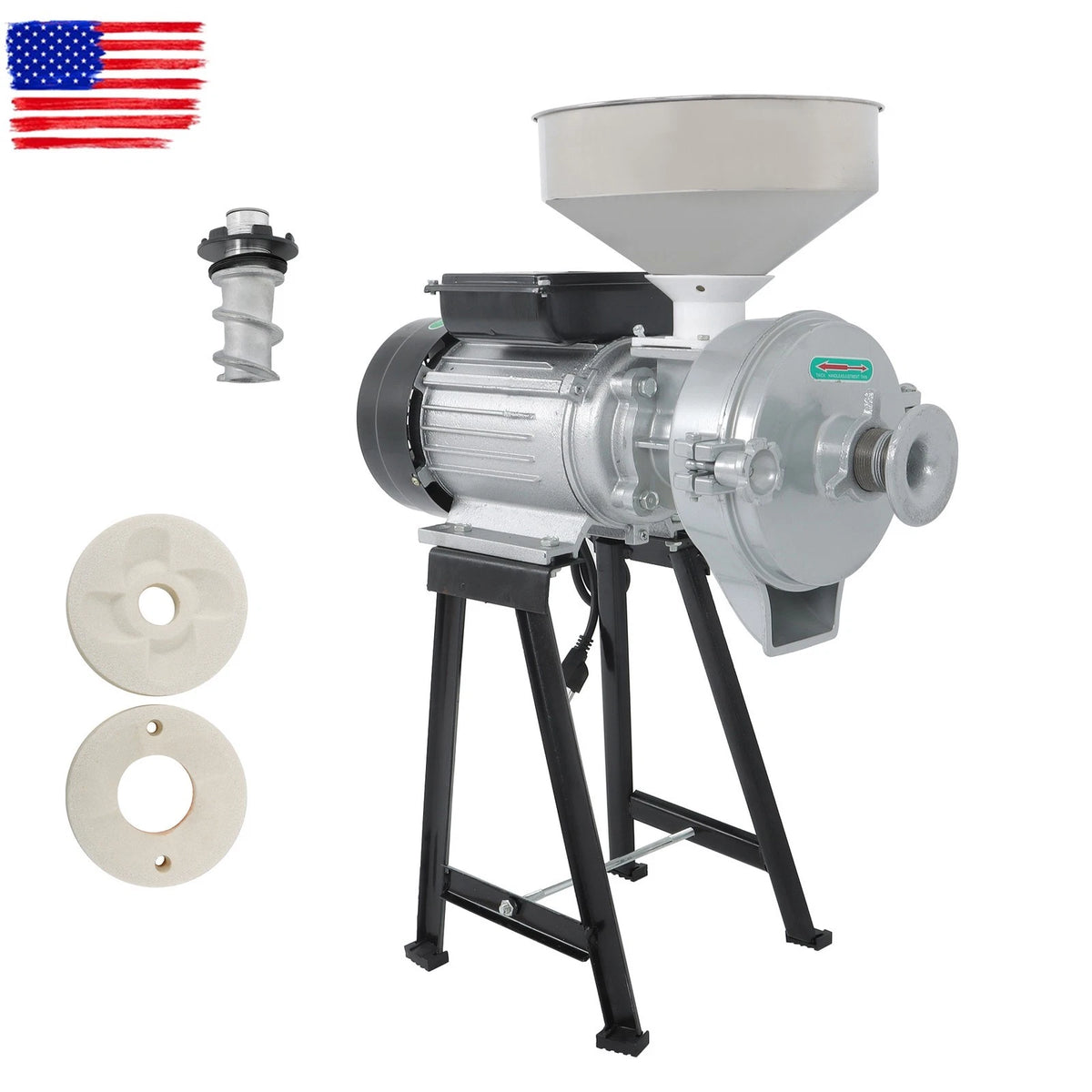 Electric Wet & Dry Grinder Mill for Grain Coffee Feed Flour (3000W)