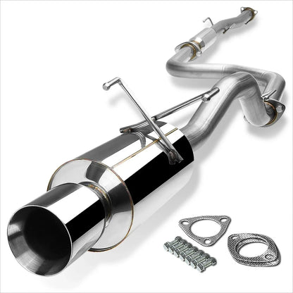 4" Rolled Tip Muffler Catback Exhaust System for Honda Civic (1992–2000)