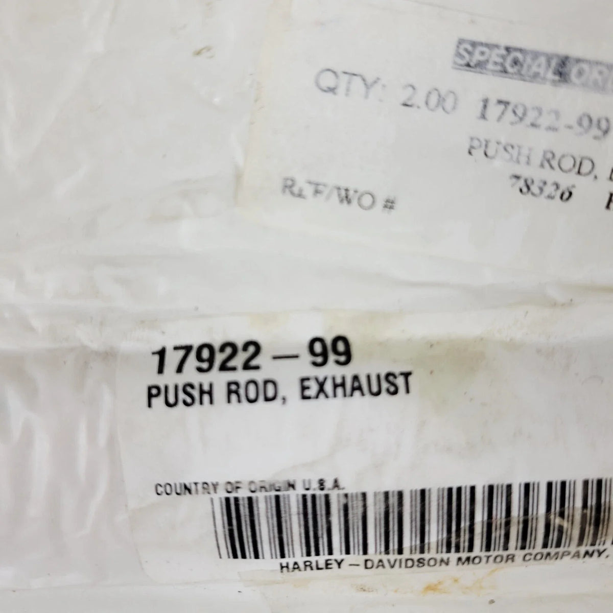 Exhaust Pushrod for Harley-Davidson Twin Cam (1999–2017) 17922-99