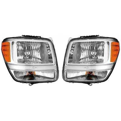 Headlight Assembly Pair for Dodge Nitro (2007–2011) PLX-M1-333-1121L-AC, CH2502177, CH2503177