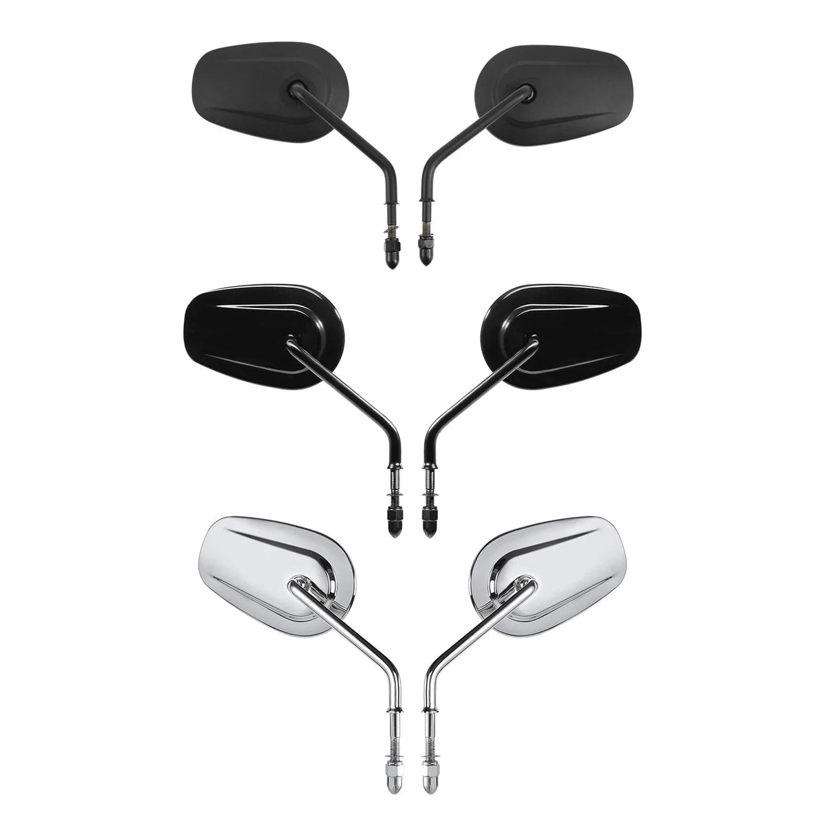 Chrome Rearview Mirrors for Harley Softail Touring Street Glide