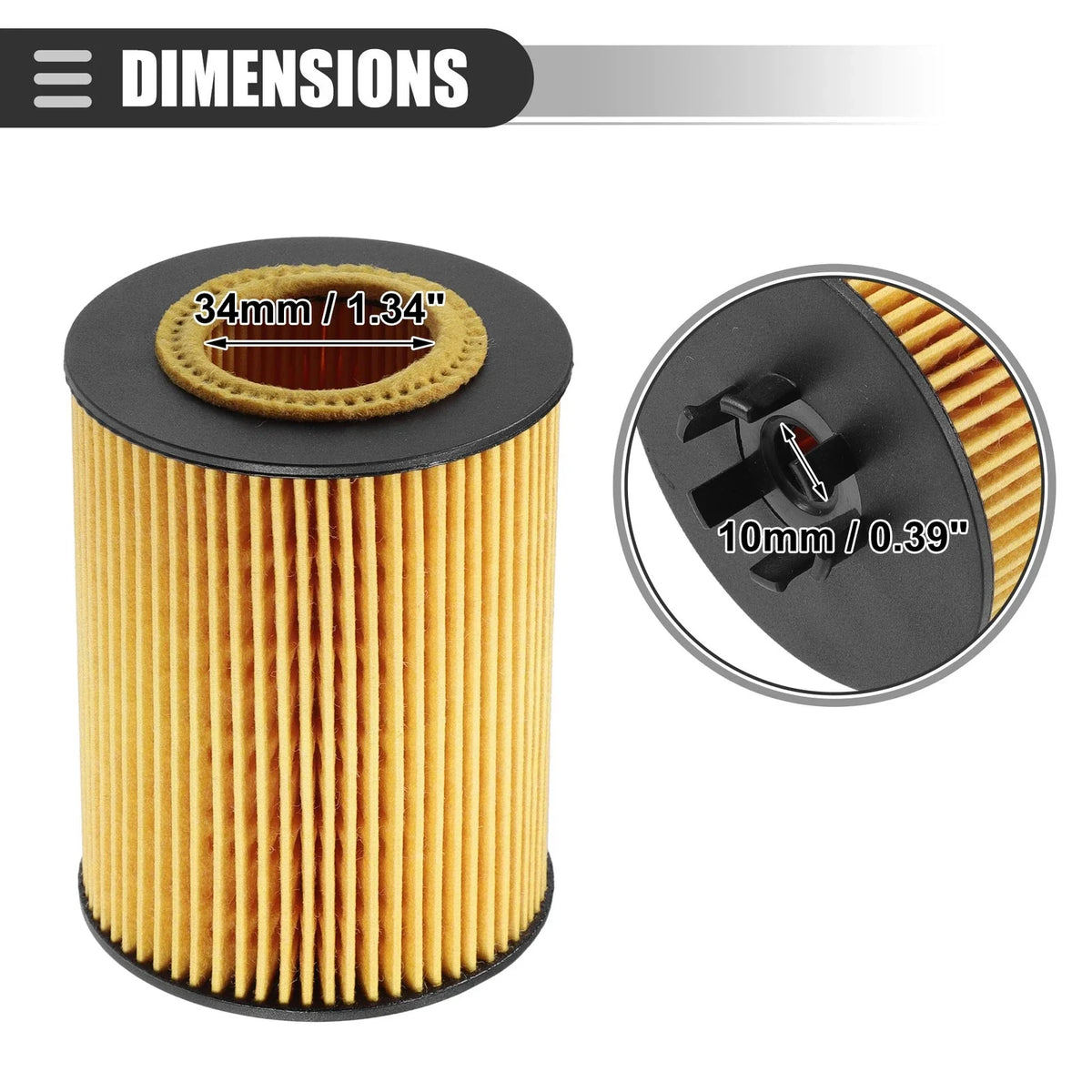 Set Engine Oil Filters for BMW 545i 645Ci 745i with Gasket