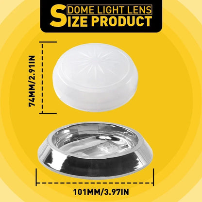 Round Dome Light Base & Lens for GM Monte Carlo Regal Cutlass Grand Prix (1970–1981)