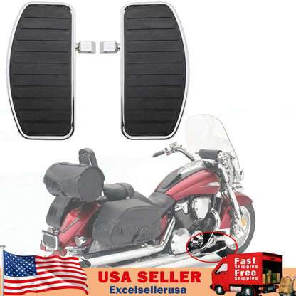 Front Floorboard Footboard for Honda VTX 1800, 1300 & Yamaha V-STAR (FP-201-Black)